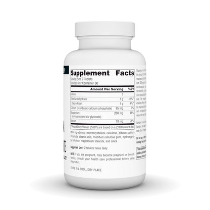 Source Naturals Magnesium Bis-Glycinate 200 mg | 120 Tablets | Chelated for Absorption
