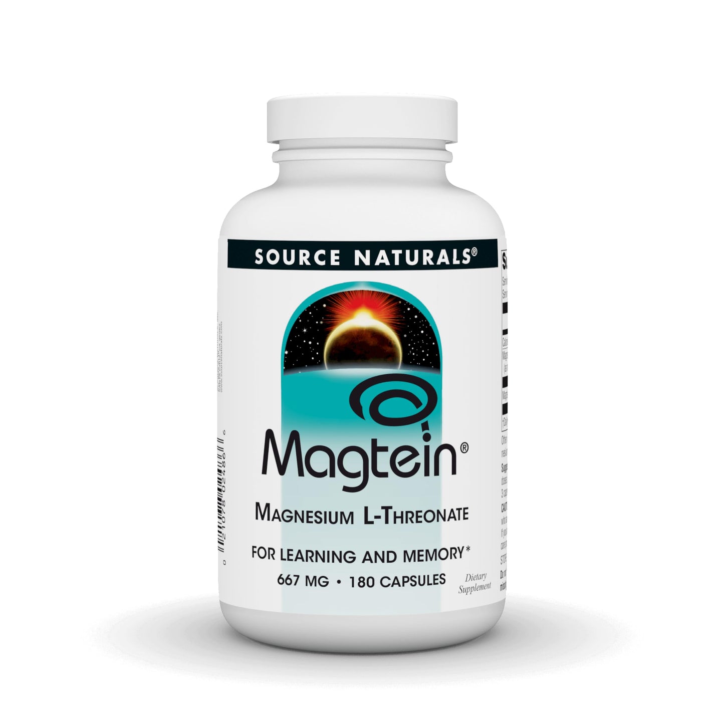 Source Naturals Magtein Magnesium L-Threonate 667mg – Focus, Mood & Memory Support | 180 Capsules