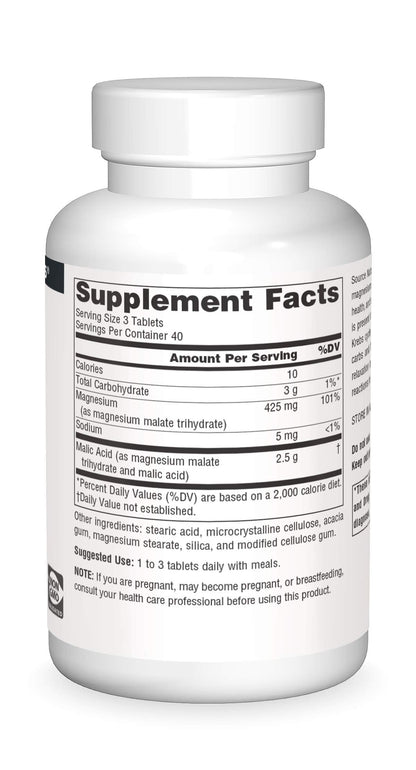 Source Naturals Malic Acid, Supports Muscles and Energy Production*, 2,500 mg - 120 Tablets