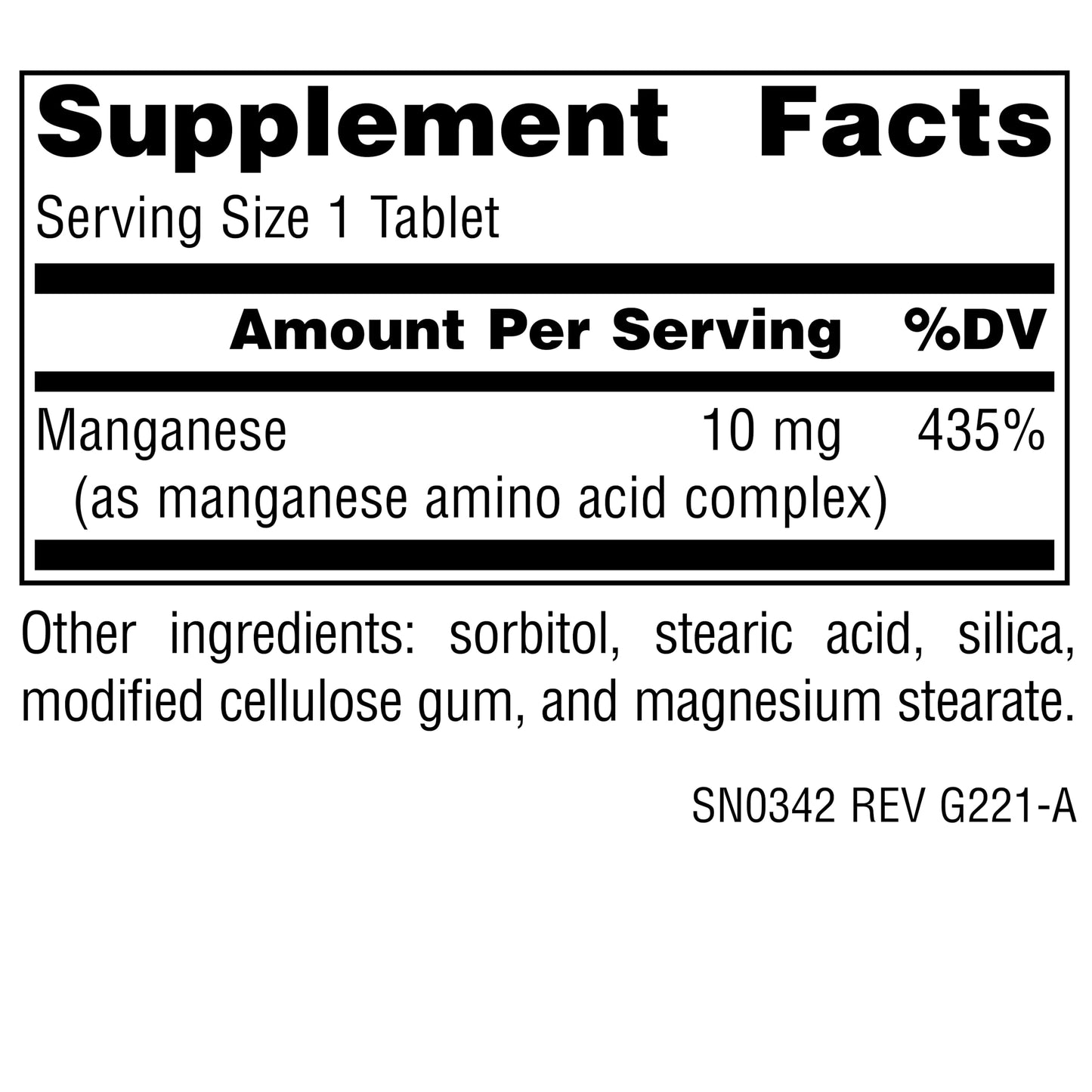 Source Naturals Manganese, Amino Acid Chelate – Supports Energy Production – 100 Tablets