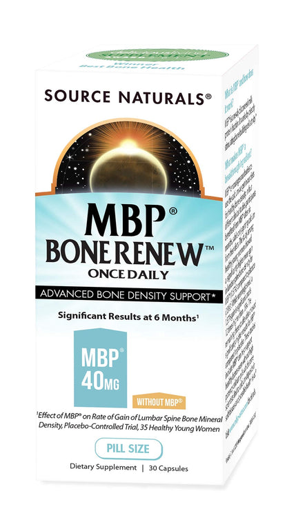 Source Naturals MBP Bone Renew – Milk Protein for Advanced Density Support (30 Capsules)