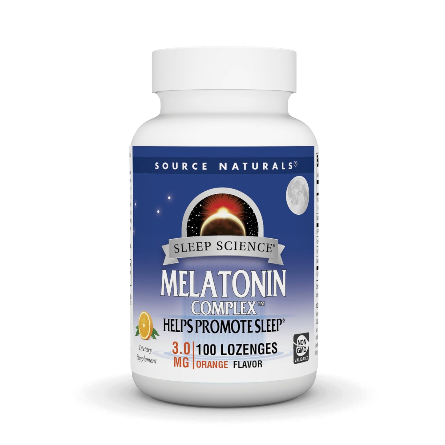 Source Naturals Melatonin Complex - 3 mg Orange Lozenges (50 & 100 Count)