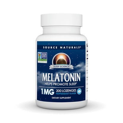 Source Naturals Melatonin 1 mg Peppermint Lozenges – 200 Count