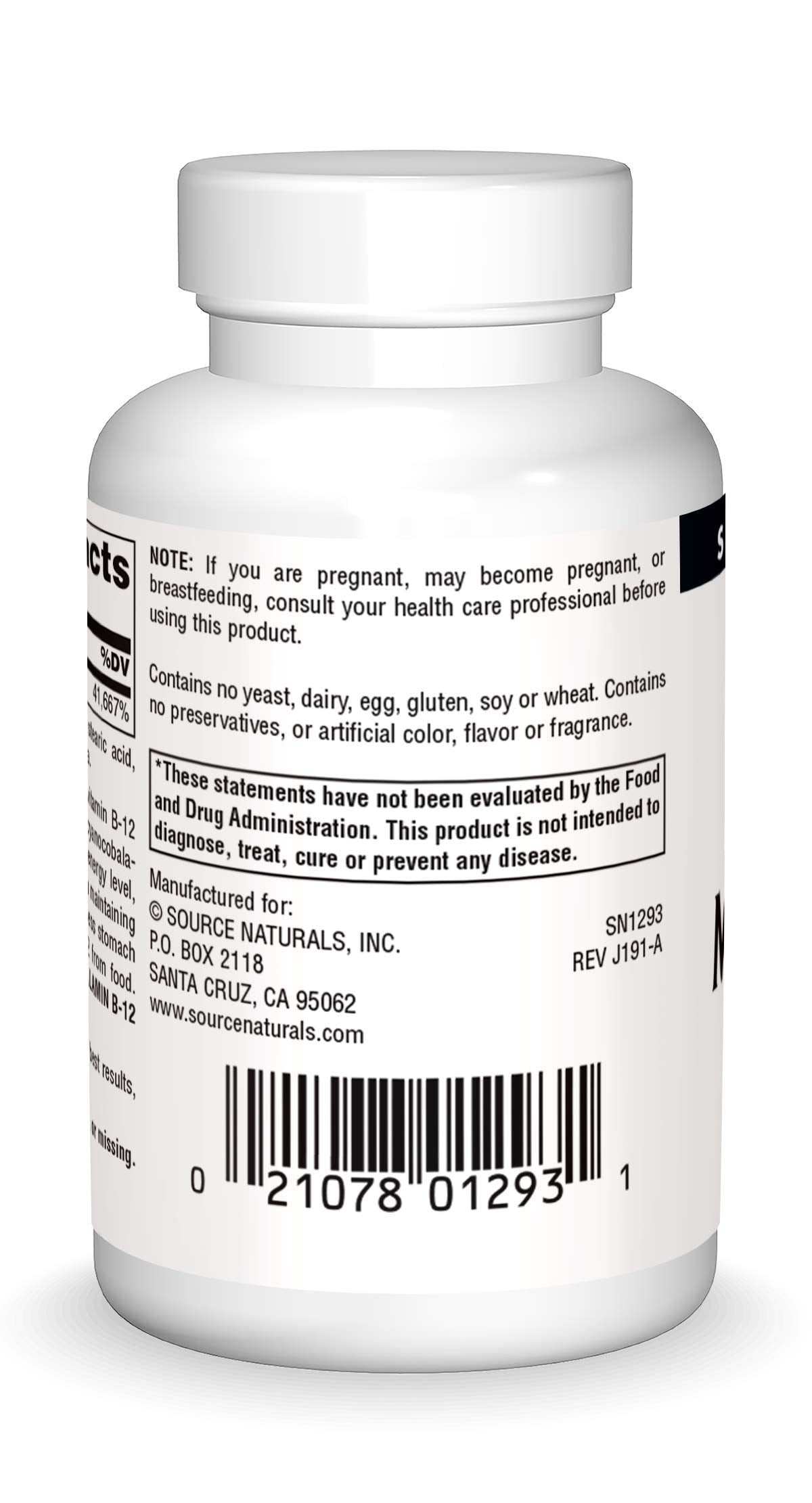 Source Naturals MethylCobalamin Vitmain B-12 Cherry-Flavored, 1 mg - 120 Lozenges