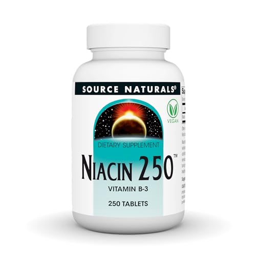 Source Naturals Niacin 250 – Vegan Vitamin B-3 Tablets, 250 Count