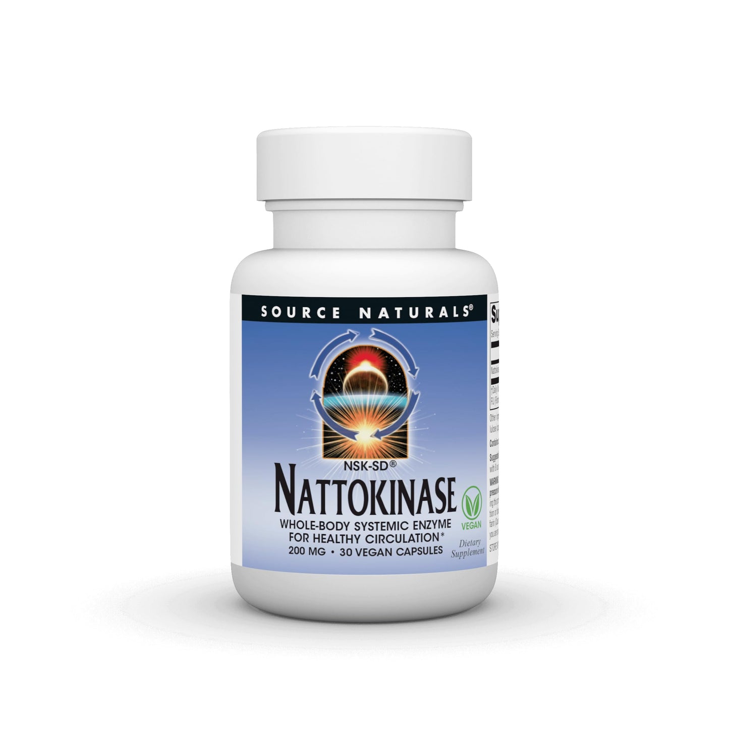 Source Naturals NSK-SD Nattokinase, 200 mg, 30 Vegetarian Capsules – Supports Healthy Circulation
