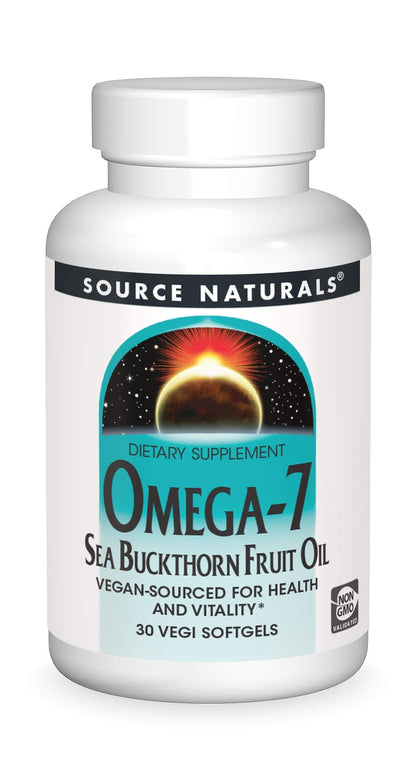 Source Naturals Omega-7 Sea Buckthorn Oil – Vegan, Non-GMO Softgels (30)
