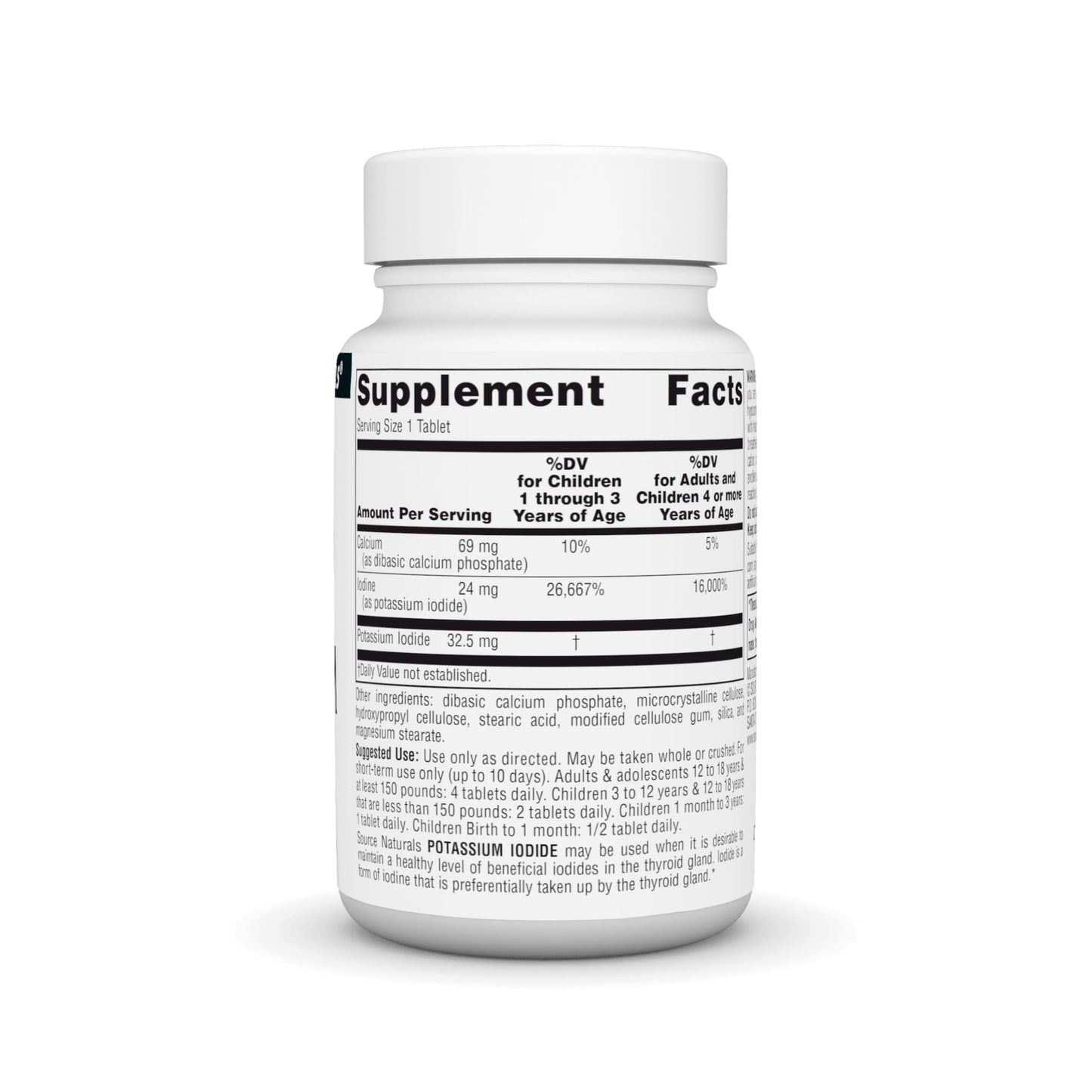 Source Naturals Potassium Iodide 32.5 mg - 60 Tablets
