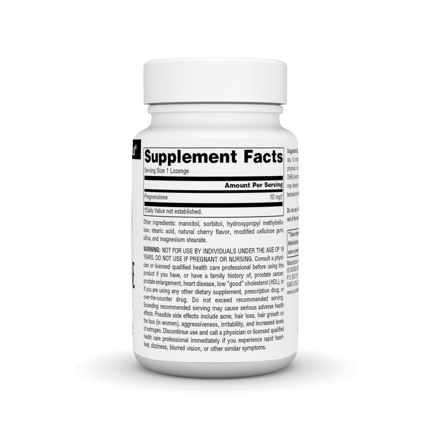Source Naturals Pregnenolone 10 mg – 120 Cherry Lozenges