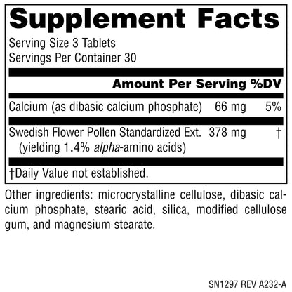 Source Naturals Swedish Flower Pollen Supports Prostate Function and Healthy Urine Flow* - 90 Tablets