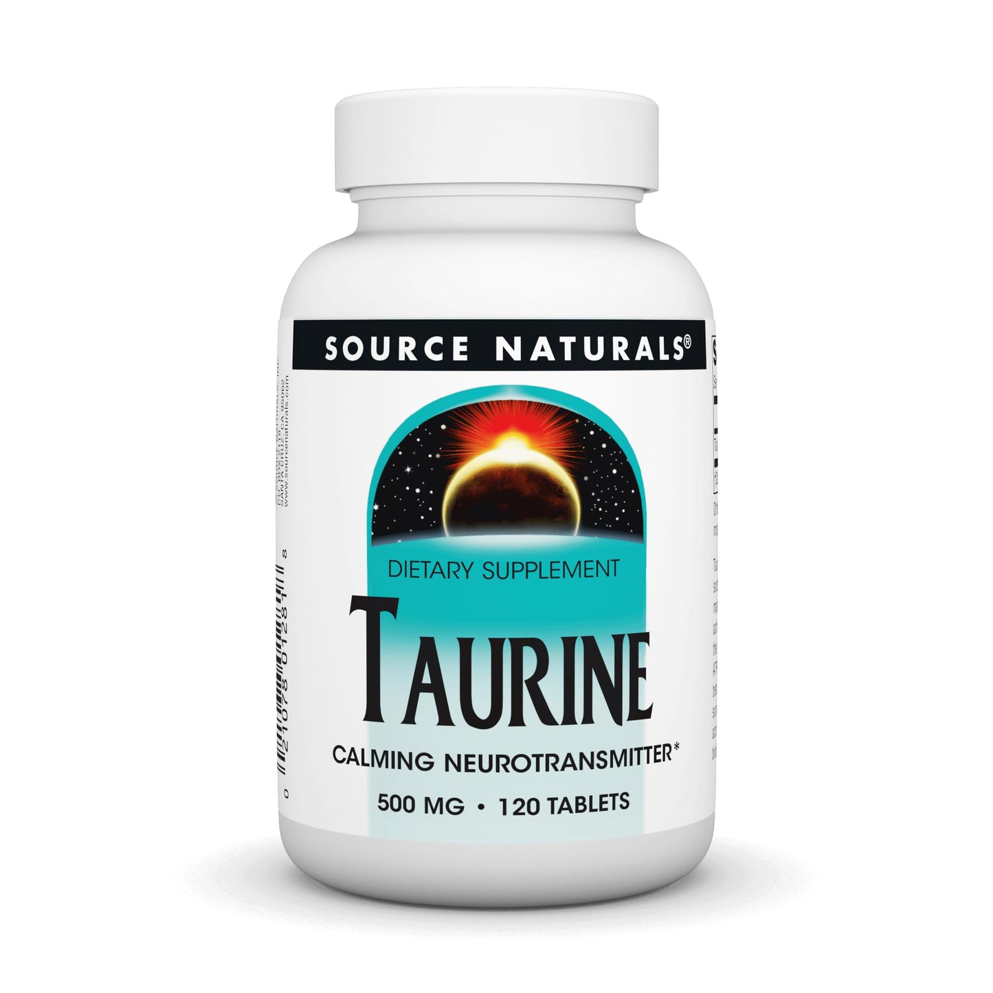 Source Naturals Taurine 500 mg Tabs - Calming Neurotransmitter, 120 ct