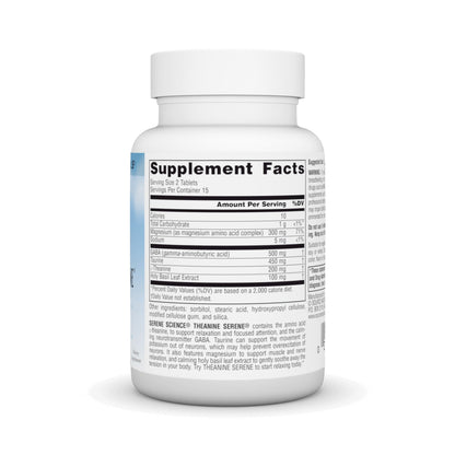 Source Naturals Theanine Serene - Calm Mind & Body with GABA - Vegetarian - 30 Tablets