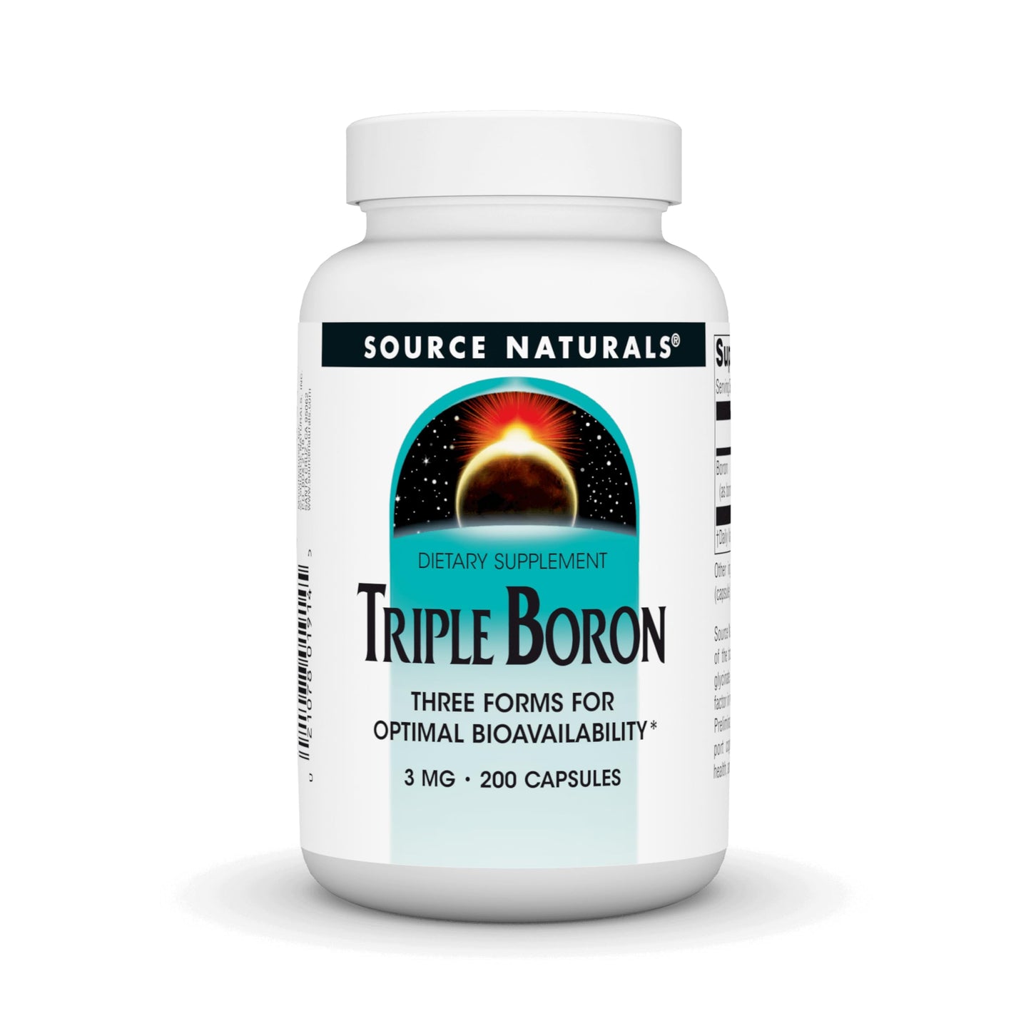 Source Naturals Triple Boron - Three Forms for Optimal Bioavailability* (3 mg, 200 Capsules)