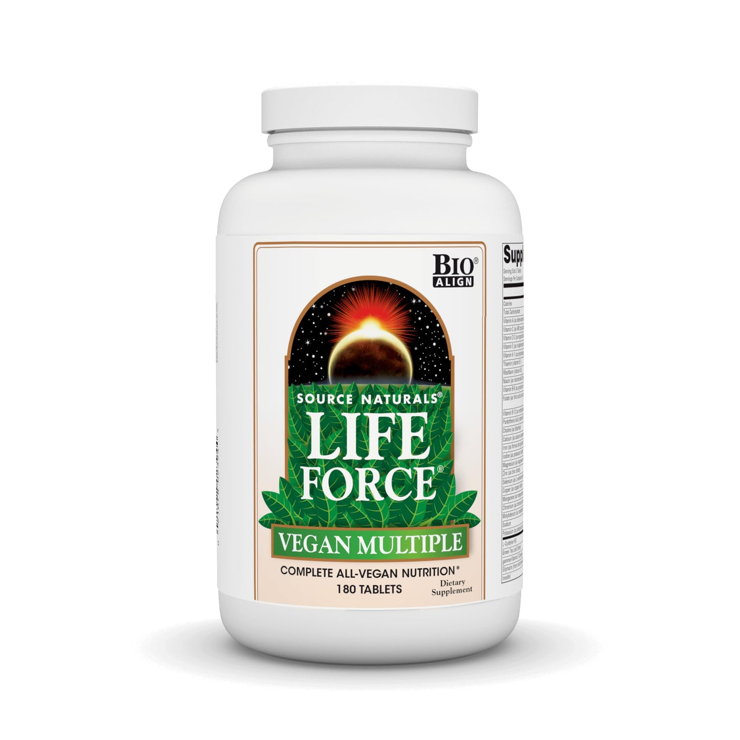 Source Naturals Vegan True Vegan Force Multiple, Advanced Energy Formula for Vegans* - 180 Tablets