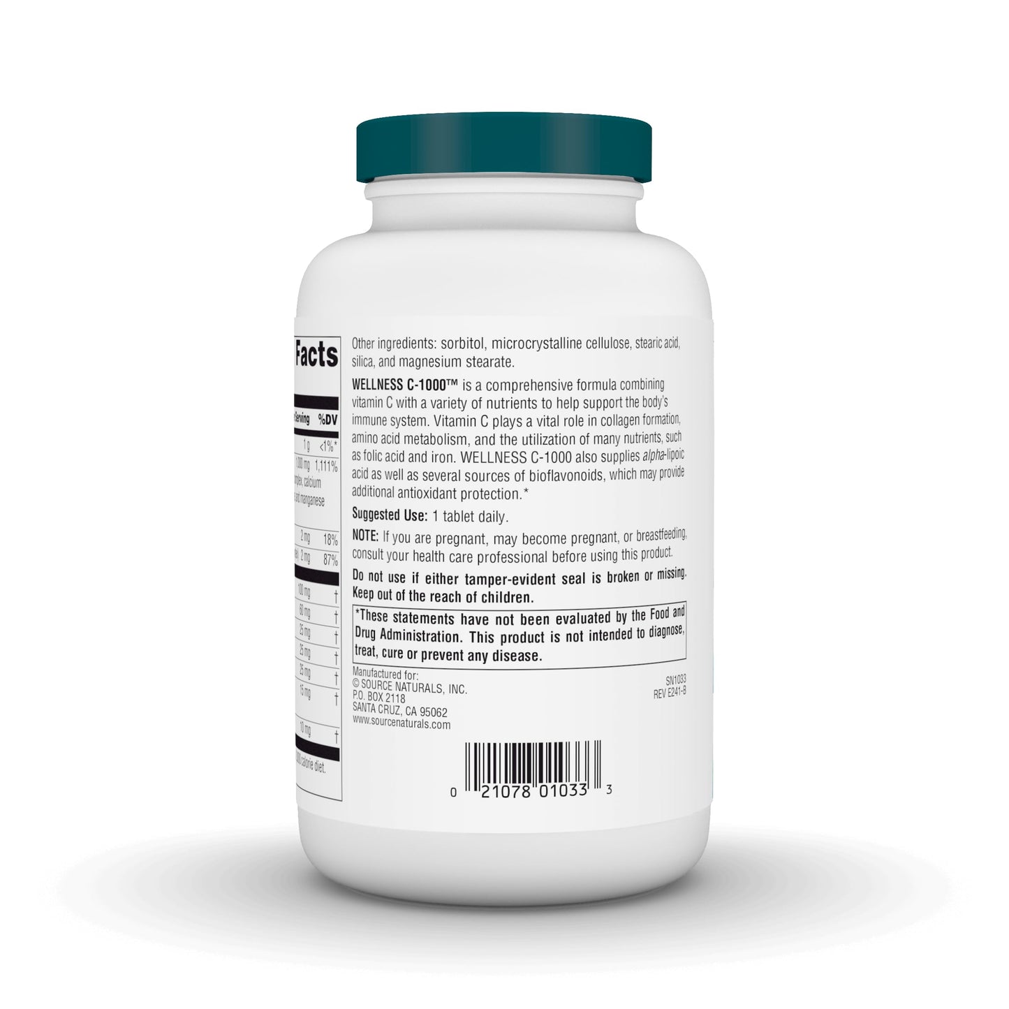 Source Naturals Wellness C-1000 – Vitamin C Immune Support + Antioxidants | 200 Tablets