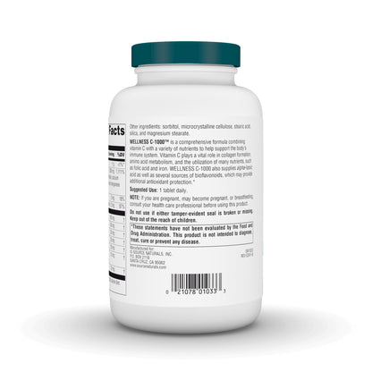 Source Naturals Wellness C-1000 – Vitamin C Immune Support + Antioxidants | 200 Tablets