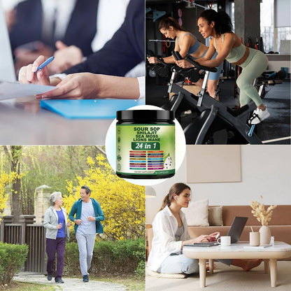 Nukupuns Soursop Capsules – 24-in-1 Formula, Non-GMO, 90 Vegan Caps