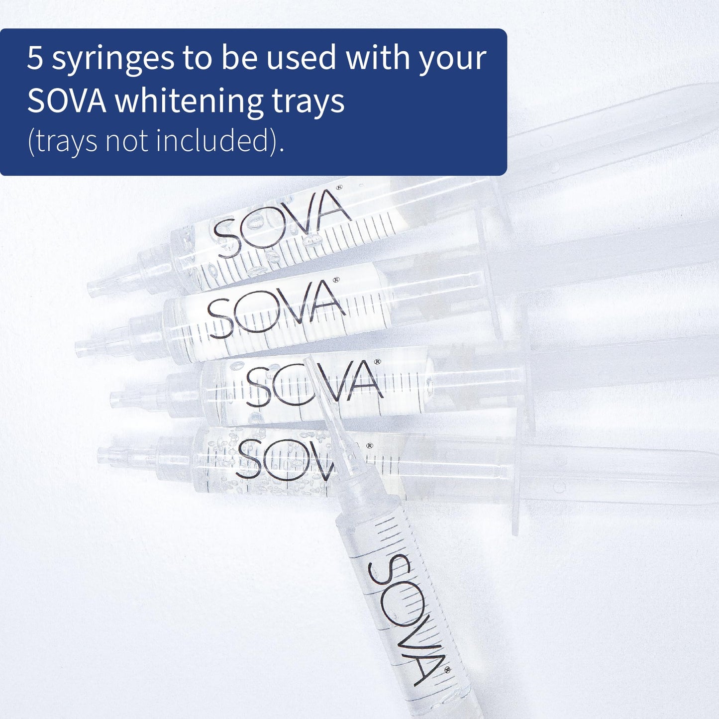 SOVA White Teeth Whitening Replacement Gel – Non-Peroxide, 5 Pack