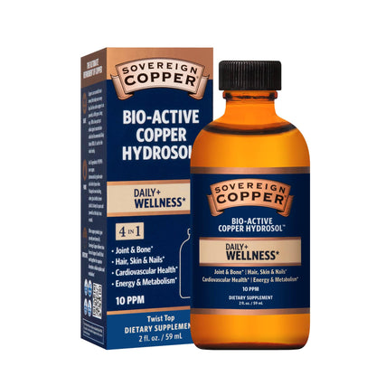 Sovereign Copper 4-in-1 Wellness: Joints, Hair, Skin & Nails | 30 ppm Hydrosol