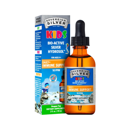 Sovereign Silver Kids Immune Support - 10 ppm Colloidal Silver Drops