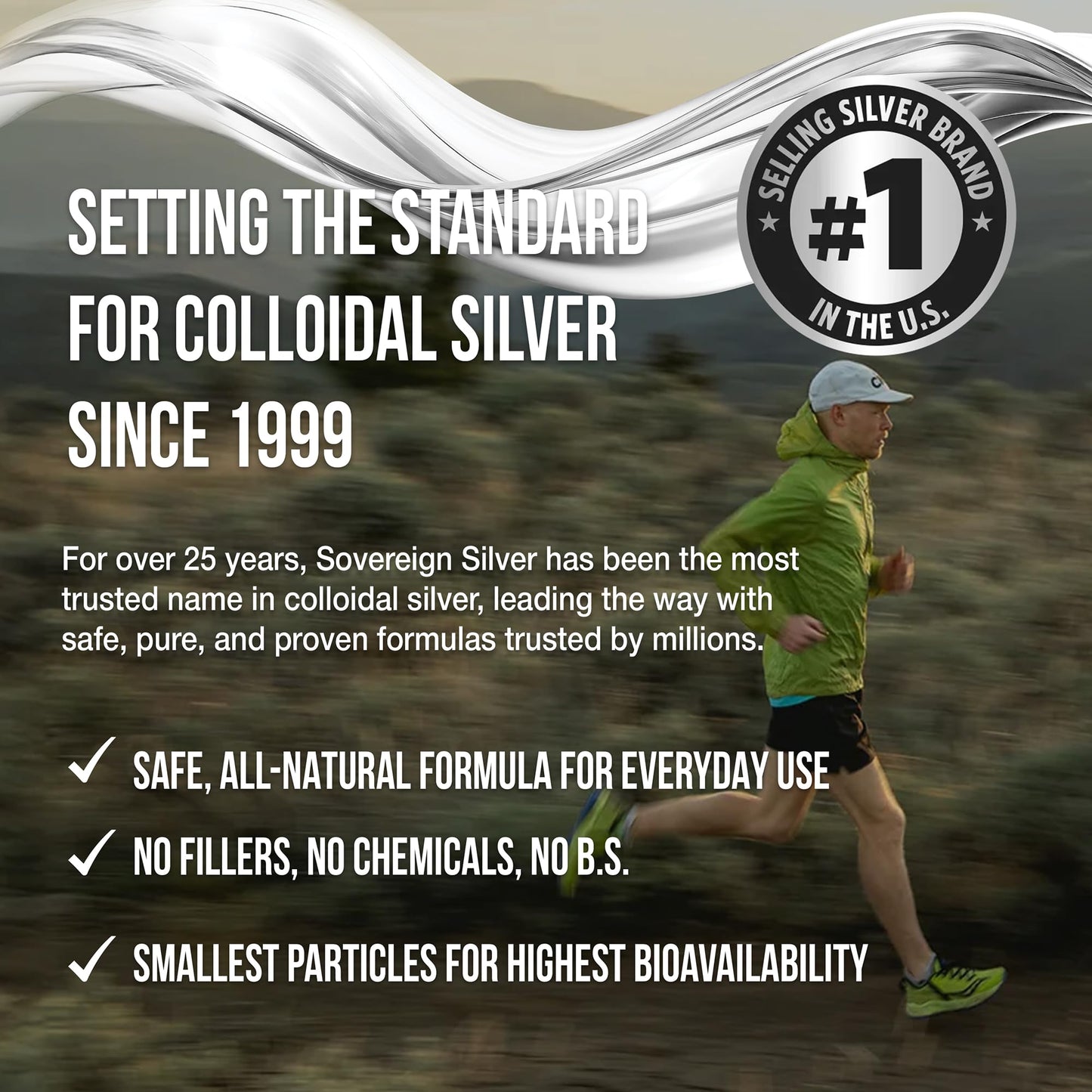 Sovereign Silver Immune Support - Colloidal Silver 10 ppm, 64 Fl Oz (1,892 mL)