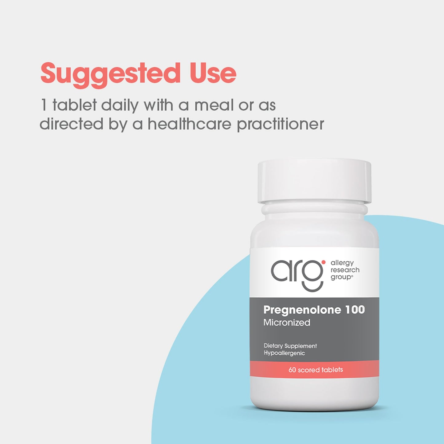 Allergy Research Group Pregnenolone 100mg – Plant-Based Hormone Support (60 Tablets)