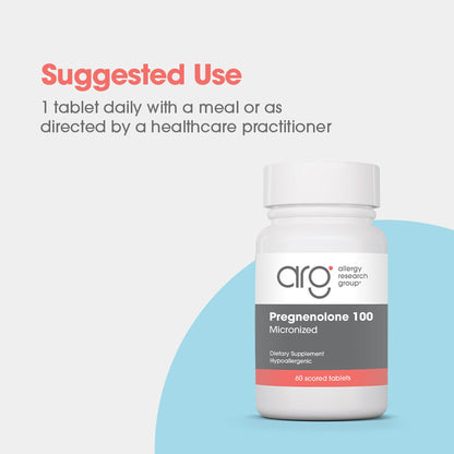 Allergy Research Group Pregnenolone 100mg – Plant-Based Hormone Support (60 Tablets)