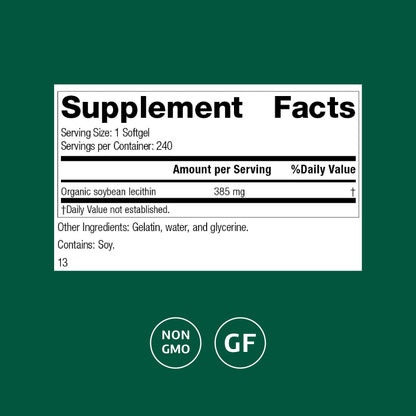 Standard Process Soybean Lecithin – Brain Health Support, 240 Softgels
