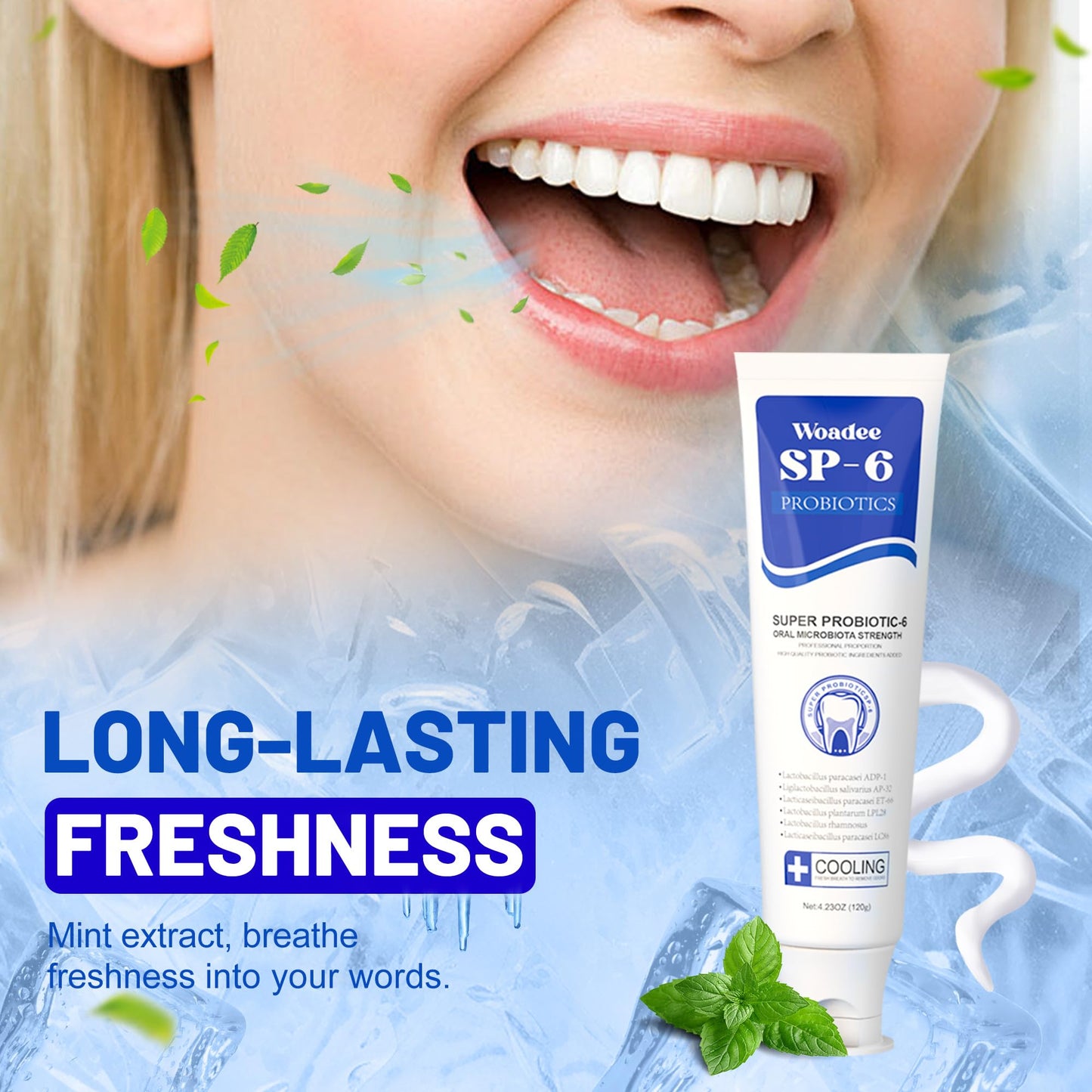 SP-6 Hydroxyapatite Toothpaste Set – 3 Tubes, Fluoride-Free, Enamel Safe, 7-Pro Probiotics Whitening