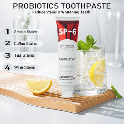 2PCS SP-6 Probiotic Whitening Toothpaste – 6 Probiotics for Whitening & Gum Health