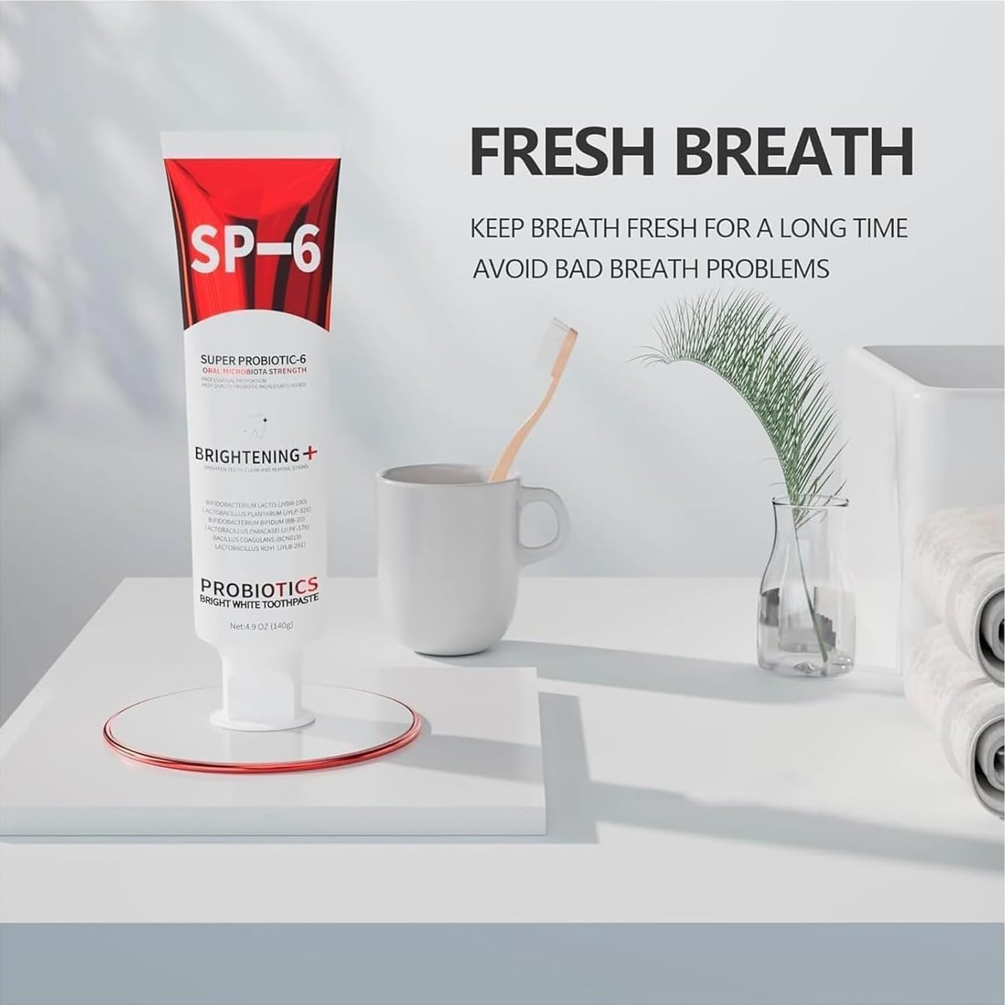 2PCS SP-6 Probiotic Whitening Toothpaste – 6 Probiotics for Whitening & Gum Health