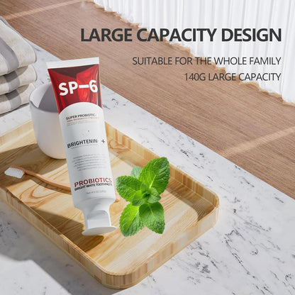 SP-6 Probiotics Whitening Toothpaste – Enamel-Safe, Fluoride-Free, Fresh Mint
