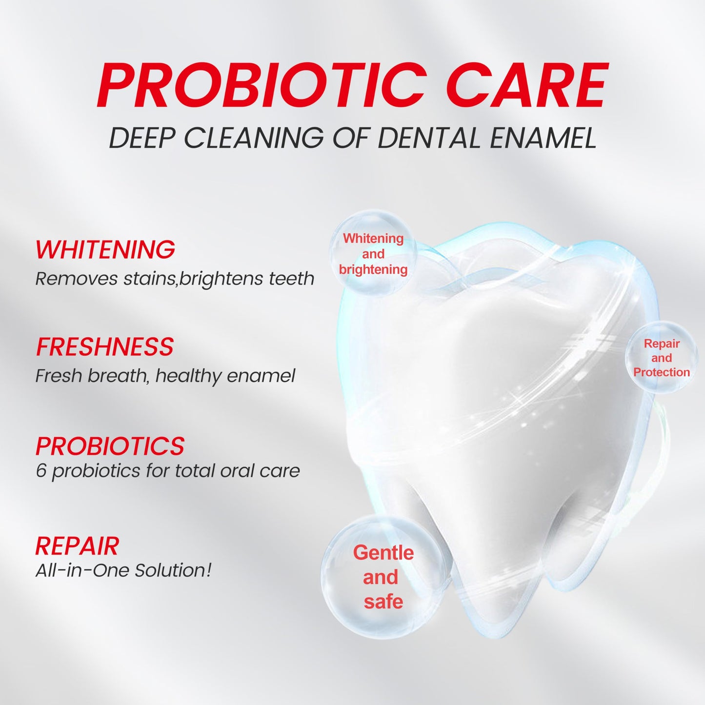 MSDRWIKEY SP-6 Toothpaste Bundle – 6 Probiotics, 7-Pro Whitening, Fluoride-Free