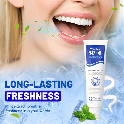 SP-6 Toothpaste Set — 6 Probiotics for Whitening & Fresh Breath (Fluoride-Free, Enamel Safe, 2-Tube Pack)