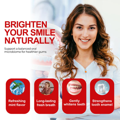 SP6 Toothpaste 3-Pack – Probiotic Whitening, Gum Health, Fluoride-Free, Mint 4.9 oz