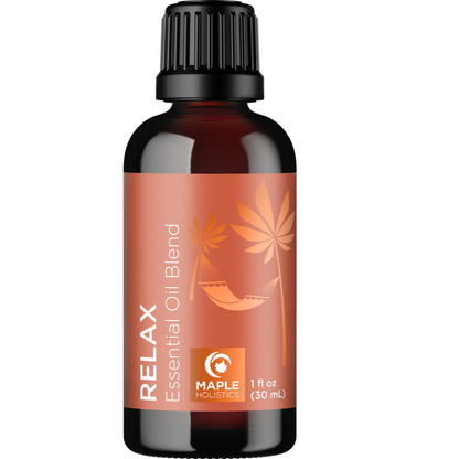 Relaxing Essential Oil Blend for Diffuser – Lavender, Geranium, Roman Chamomile & Ylang Ylang | Stress Relief Diffuser Oils