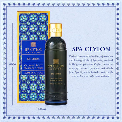 Spa Ceylon De-Stress Calming Body Massage Serum | Organic & Natural Massage Oil
