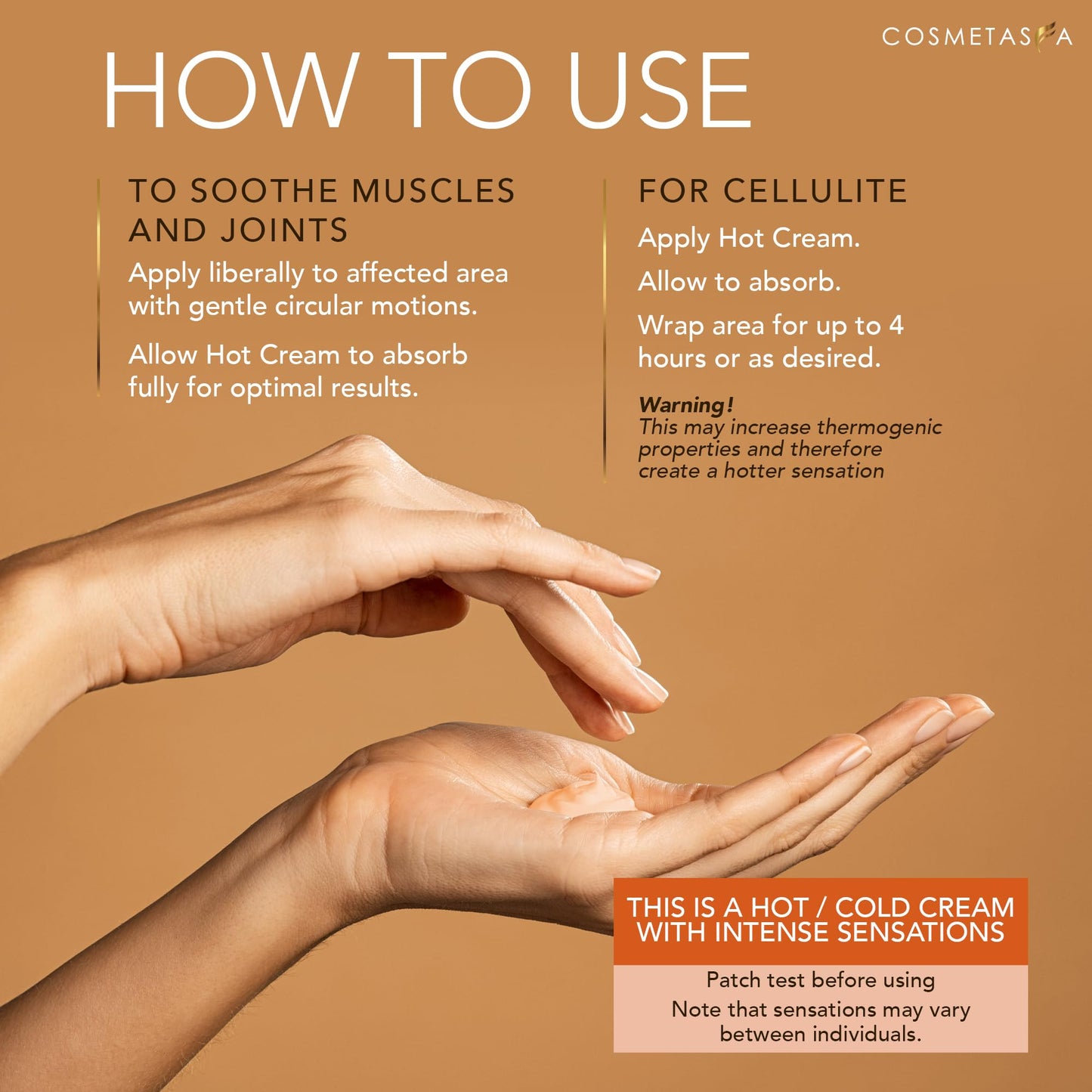 Cellulite Massage Oil & Hot Cream - 100% Natural, Firm, Tone & Tighten