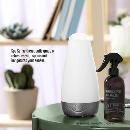 Spa Sense Pure Eucalyptus Oil Shower Mist & Steam Room Spray – 4 oz, 2 Pack | Premium Aromatherapy Essential Oil Spray