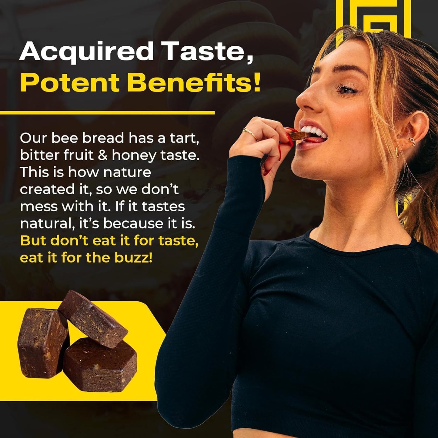 Spartan Bee Bread Chewables by The Stampede Network | Raw Organic Bee Bread Multivitamin