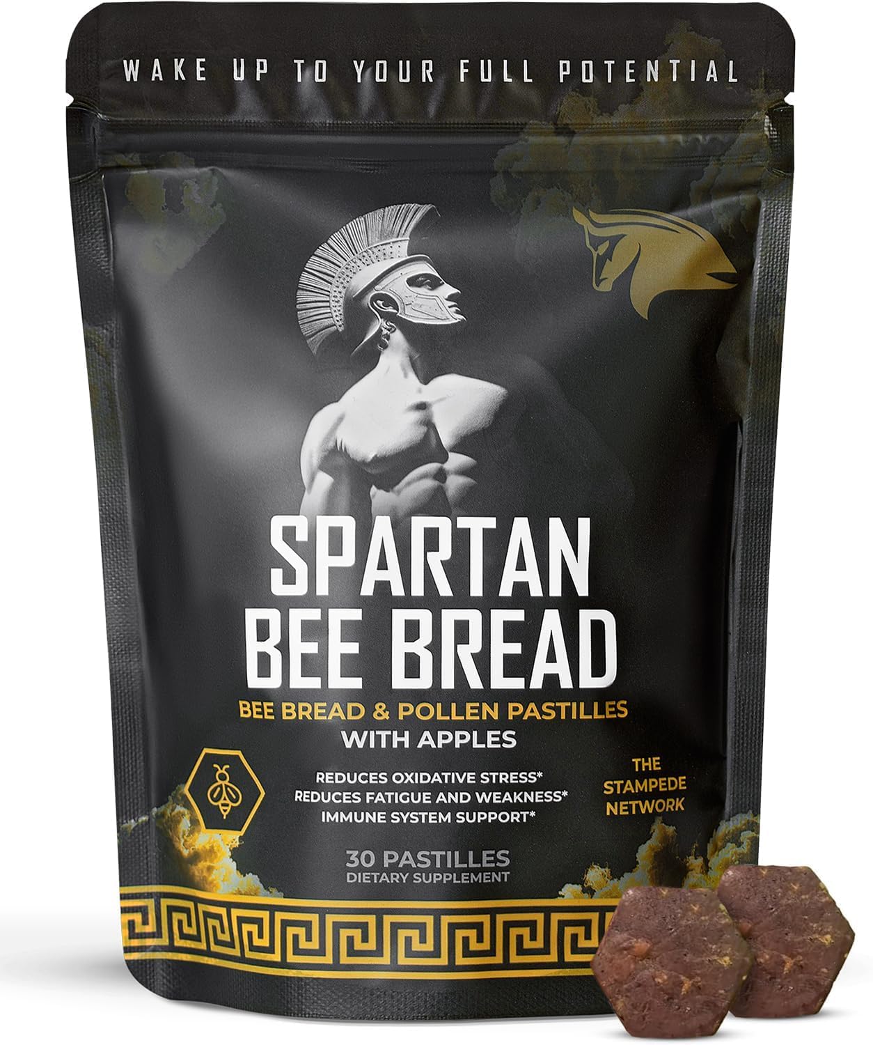 Spartan Bee Bread Chewables by The Stampede Network | Raw Organic Bee Bread Multivitamin