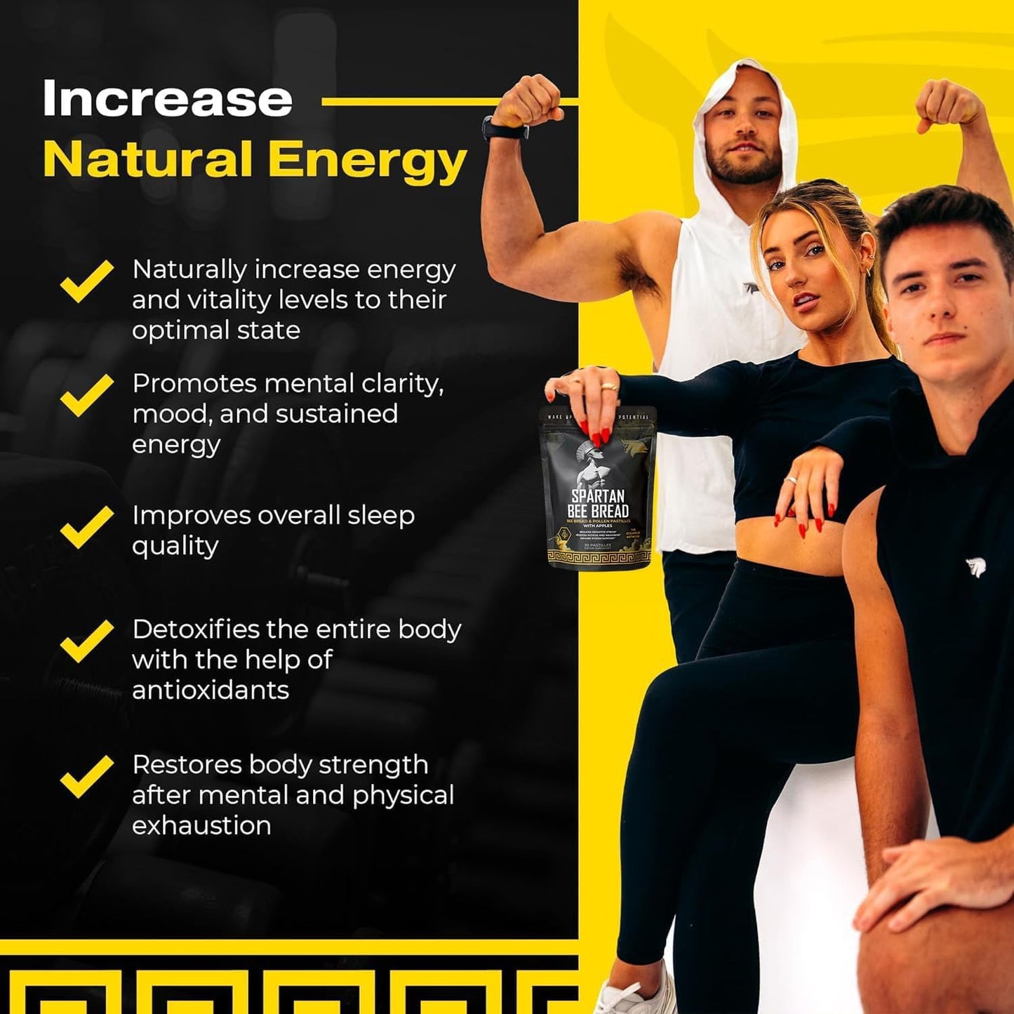 Spartan Bee Bread Chewables by The Stampede Network | Raw Organic Bee Bread Multivitamin