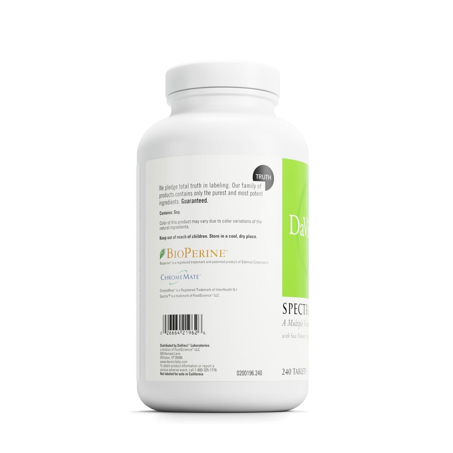 DAVINCI Labs Spectra Man - Immune Support & Men's Health Dietary Supplement, 240 Tablets