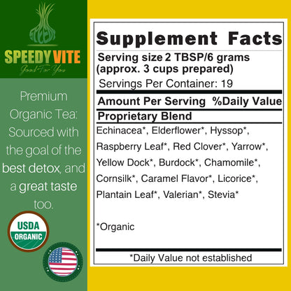 SpeedyVite Blood Cleansing LifeBoost Tea Organic – Herbal Immune Support