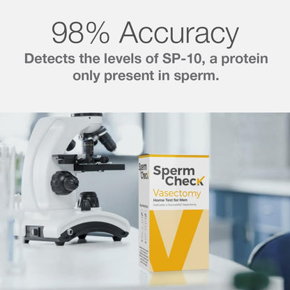 SpermCheck Vasectomy Home Test Kit – 2 Pack, FDA Cleared, 98% Accuracy