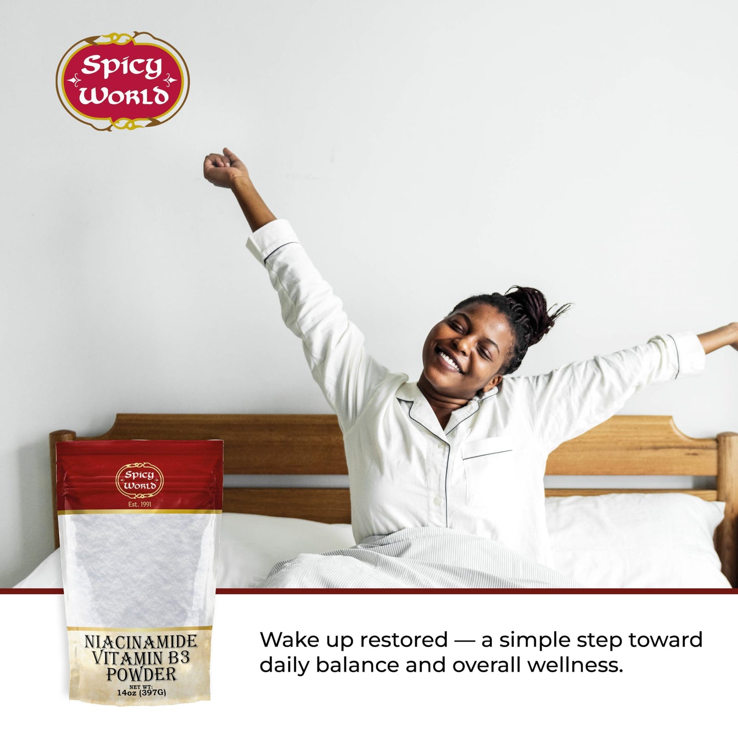 Spicy World Niacinamide Vitamin B3 Powder 14oz (400g) – Flush-Free