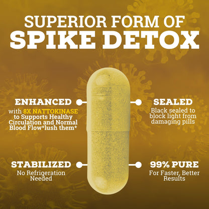 Black Forest The Ultimate Spike Detox: 8X Nattokinase, 7-In-1 Wellness Capsules (NAC, Quercetin, Zinc, Bromelain)