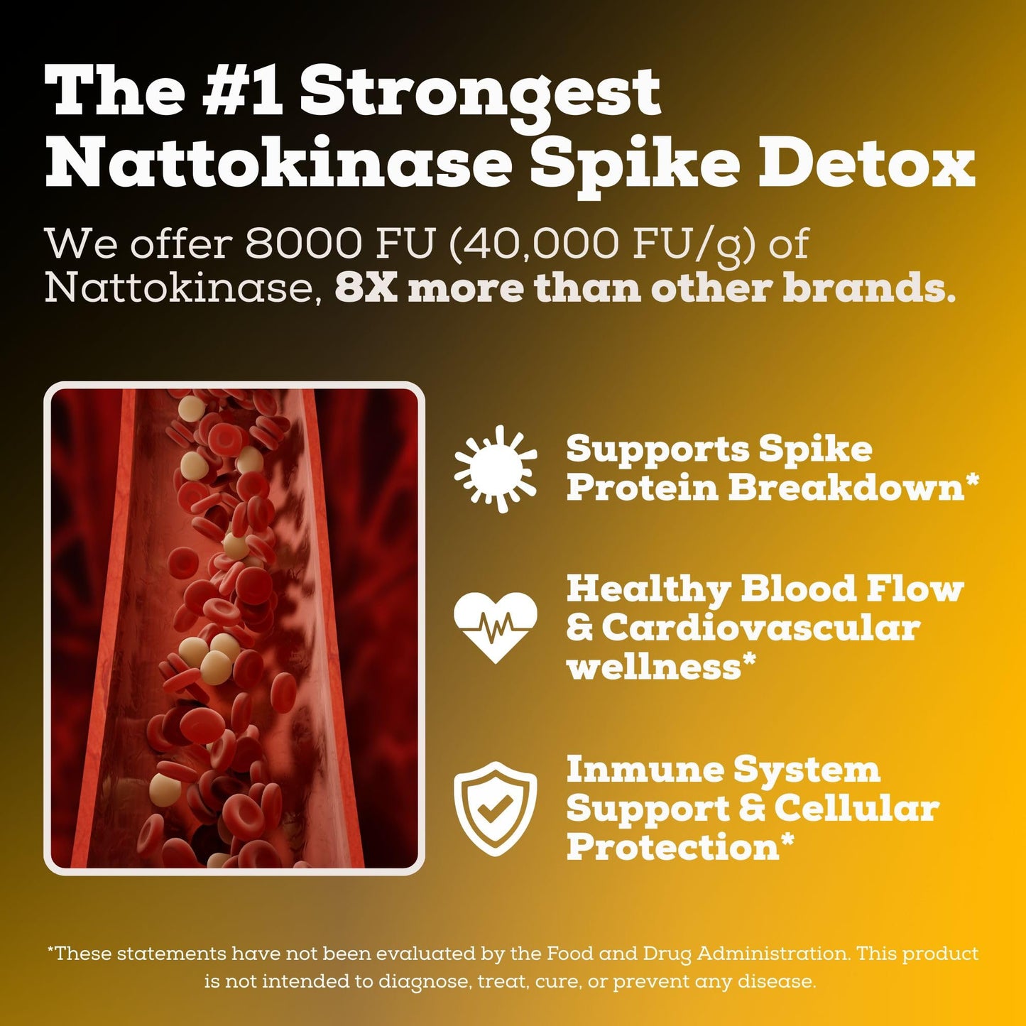 Black Forest The Ultimate Spike Detox: 8X Nattokinase, 7-In-1 Wellness Capsules (NAC, Quercetin, Zinc, Bromelain)