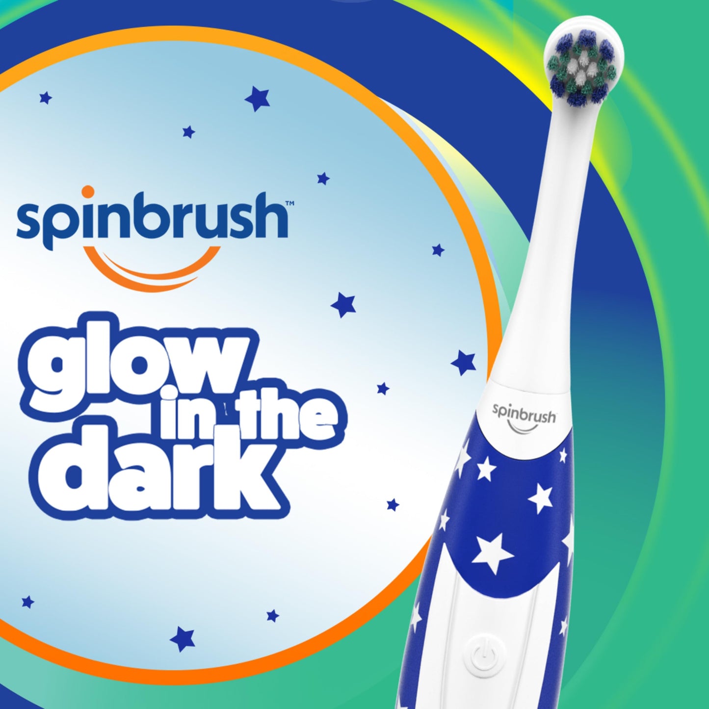 Spinbrush Kids Electric Toothbrush – Glow in the Dark, Battery-Powered
