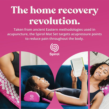 Spirol Acupressure Mat & Pillow Set – Back, Neck & Shoulder Pain Relief